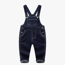 KIDSCOOL SPACE Baby & Little Boys/Girls Blue & Black Denim Overalls,Jean Workwear Size 92