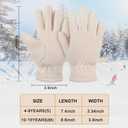 2 x ONESING 3 Pairs Kids Fleece Winter Gloves - Toddler Warm Gloves for Boys & Girls - Full Fingers, Cold Weather