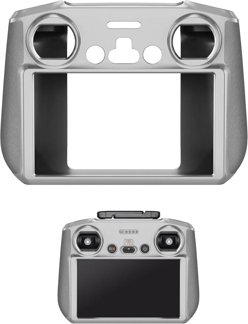 DJI RC2 Silicone Case, Anti-Slip Protective Cover for Mini 4 Pro/Air 3S/RC Pro 2 Controller, Shockproof Skin (Grey)