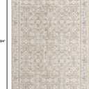 SIILOOM 5x7 Area Rug for Bedroom, Cream Beige Yellow White Grey Large Vintage Neutral Rug with Non-Slip, Non-Shedding Washable Area Rugs for Living Room, Soft Floral Carpet for Office Home Dcor