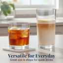 US Acrylic Classic Clear Plastic Reusable Drinking Glasses (Set of 8) 12oz Rocks & 16oz Water Cups | BPA-Free Tumblers, Made in USA | Top-Rack Dishwasher Safe
