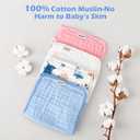 Maliton Muslin Baby Burp Cloths 6 Pack Large 20''x10'' 100% Cotton Burp Rags Absorbent and Soft 6 Layers Muslin Cloth Baby Essentials for Newborn(Zoo Pattern, Pack of 6)