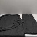 Roadbox Thermal Underwear for Men: Fleece Lined Long Johns Base Layer Ski Thermals Top and Bottom Set (XX-Large, Soft Black)