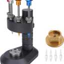 Diydeg Watch Hand Setting Tool, 4 Pin Automatic Watch Hand Presser, Professional Aluminum Watchmakers Setting Fitting Press Needles Repair Kit with 4 Needle Tips & 1 Movement Base
