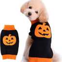 NACOCO Dog Sweater Pumpkin Pet Sweaters Halloween Holiday Party for Cat and Puppy (XXL)