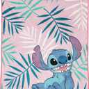 Jay Franco Plush Throw Blanket  46" x 60" Inches Kids Hero Soft & Cozy Fleece Throw for Bedroom & Couch Dcor, Official Licensed Product, Pink - Lilo & Stitch
