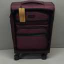 KROSER Softside Expandable Carry On Luggage with Spinner Wheels & Built-in TSA Lock, Durable Suitcase Rolling Luggage with USB Port, Carry-On 20-Inch, Burgundy