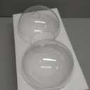 Glooglitter 2 Pack Fixture Replacement Globe Shade 8 Inch Diameter E26 Base 1-5/8 Inch Fitter Round Glass Globe Lampshade Cover for Pendant Wall Sconce Chandelier Vanity Light (Clear), 7.87 inches x 7.09 inches