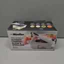 Mueller Pro-Series All-in-One, 12 Blade Mandoline Slicer for Kitchen, Food Chopper, Vegetable Slicer and Spiralizer, Cutter, Dicer, Grater, Kitchen Gadgets Sets with Container, White Sand/Gray