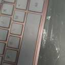 Wireless Keyboard and Mouse Ultra Slim Combo, TopMate 2.4G Silent Compact USB 2400DPI Mouse and Scissor Switch Keyboard Set with Cover, Batteries Included, for PC/Laptop/Windows/Mac - Rose Gold White