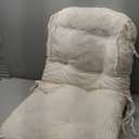 Rocking Chair Cushion Durable Comfort Patio Chair Cushion Non-Slip Bottom Pads with Ties for Dining Garden Balcony Office 22x16x3.1+16x17x3.1in Color#1 White