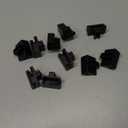 RLECS 10PCS Black Hanging File Rail Clips for Wood Drawers - Specialty Storage File Cabinet Rails, Plastic Drawer Sides
