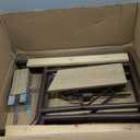 Set of 2 Folding Banquet Table Legs - Sturdy Foldable Table Legs w/Non-Slip Plastic Tips & All-Around Welds - Sleek Black Finish 19 Gauge Steel - 24" W x 72" H Standing Desk Legs