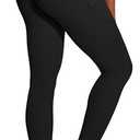 IUGA Scrunch Butt Lifting Leggings for Women Workout Tummy Control No Front Seam Compression Leggings with Pockets Yoga Pants Black S