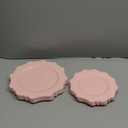 Disposable Pink Party Plastic Plates Set, 30 Pack (30 Guest) Dinner & Salad/Dessert Plate for Spring Wedding Birthday Party Dinner,Easter Day party plates, 15 big, 15 small