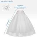 VeMee Women Wedding Petticoat Crinoline Underskirt Slips Underskirt for Women (White-hoopless Xl)