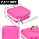 Kid Toy Camera Case for VTech Kidizoom Creator Cam Video Camera, Hard Travel Carrying Storage with Accessories Pocket - Pink