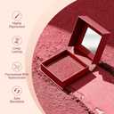 Color Nymph Powder Blush Makeup, Matte Red Blush with Brush, Natural Lightweight Finish, Smooth, Blendable & Long-Lasting, Gentle Formula for All Skin, Cruelty-Free & Vegan - 03# Eos