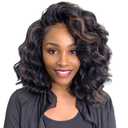 Ocean Wave Crochet Hair 12 Inch 8 Packs Soft Deep Twist Crochet Braids Synthetic Wavy Braiding Hair Extensions (1# Jet Black)
