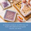 Stasher Reusable Silicone Stretch Lid for Casseroles, Pans, Baking DishesRectangle Replacement Lid, 9x13, Stretchable, Leak-Free, Microwave Safe, Dishwasher Safe, Food Cover, Eco-Friendly, Clear