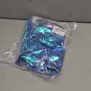 Perfashion Girls Metallic Wrap Skirt Sparkly Dance A-Line Elastic Waist Skirt with Sunglasses 3-13 Years (Blue-454)