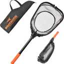 KastKing Brutus Fishing Net, Foldable Extendable Fish Landing Net, Lightweight & Portable Fishing Net with Soft EVA Foam Handle, Holds up to 44lbs/20KG, Fish-Friendly Mesh for a Safe Release