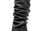 Michael Kors women's Noemie Heeled Boot (8, Black/Distressed Leather)