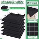 Landical 50 Pcs 2 x 2 ft Black PVC Plastic Drop Ceiling Tiles 24 x 24 x 0.8 Inch Ceiling Panels Decorative Cover 200 Sq. ft for Office Bathroom Living Room Bedroom