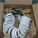 Seachoice Coiled Washdown Hose w/ Sprayer and Brass Fittings, 25 Ft., White