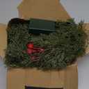 Prelit & Timer - 6 Ft Real Touch Christmas Cedar Garland with Lights, Lighted Christmas Garland for mantle Table Holiday, Soft Greenery Pine Cypress Garlands Pinecone Berry Battery Operated Xmas Decor