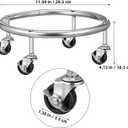 Movable Propane Tank Holder 20Lb Cylinder Stand with Brake Wheels Gas Cylinder Base Plate Cart for Easy Transport and Stable Support