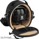 Premium Shooting Ear Protection Bag, Universal Fit for Most Slim Profile Foldable Earmuffs (Black)