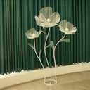 YOFNIRG Wedding Decorations for Reception, 5.6 Ft Giant Flowers for Decoration, Big Artificial Silk Flowers for Party Banquet Background, Home Decor, Photographic Props, Shop Window Display（White）