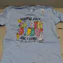 Watch Out Fourth Grade Shirt Kids Graduation Gift T-Shirt (Blue, L)