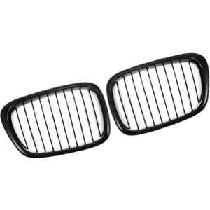 2pcs Glossy Black Front Kidney Grille Grill for BMW E39 1999-2003 5 Series 528i 540i 4-Door Replace Parts
