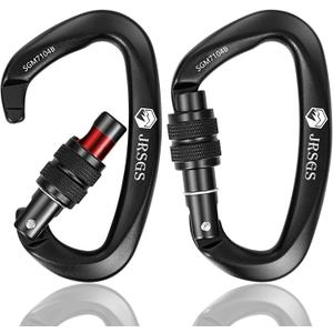 25KN Locking Climbing Carabiner Clips, UlAA Certified Heavy Duty Carabiners