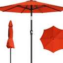 AreShark 9 FT Patio Umbrella for Outdoor, Outdoor Table Umbrella with Push Button Tilt and Crank, Outdoor Patio Umbrellas with 8 Sturdy Ribs for Market, Garden, Pool (Orange)