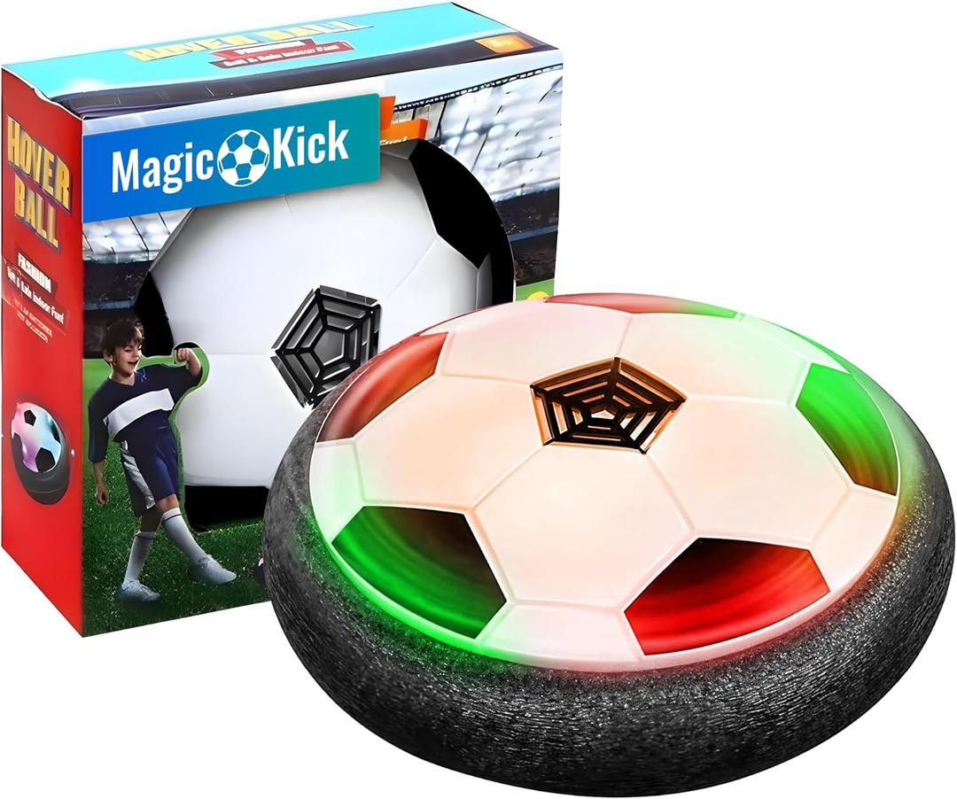 Magic Kick Hover Soccer Ball Indoor Kids Toys for Ages 8-13 - Light Up Soccer Ball with LED Lights & Air Cushion - Toys for Boys & Girls Ages 6-12, for 6, 7, 8, 9, 10 Year Old