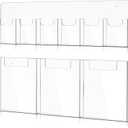 Sherr 2 Pcs Acrylic Brochure Pamphlet Holder Wall Mount 2 Sizes 9 Pocket Fits for 8.5" x 11" and 4" x 9" Brochure Magazine Holder Literature Multi Slot Wall Mount Combo Display Clear Flyer