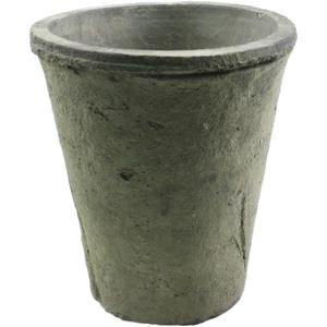 HomArt Rustic Terra Cotta Rose Pot, Small, Moss Grey, 1-Count