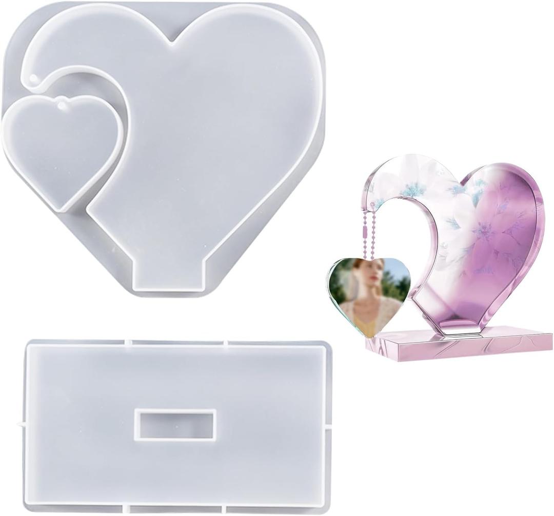 5 x 1 Pcs Silicone Molds for Epoxy Resin, DIY Picture Frame Display Unique Mold for Resin Casting Art Crafts, Table Home Decor Gift