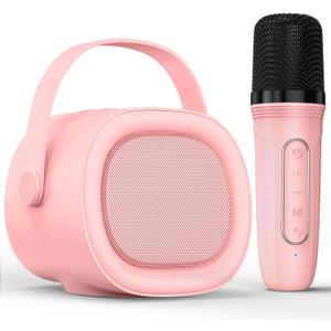 LENRUE Karaoke Machine for Kids with Wireless Microphone, 4 Magic Voices, Colorful Light, Karaoke for Girls Boys, Best Birthday Gifts for Kids 4, 5, 6, 7, 8, 9, 10, 11, 12+