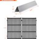 2PACK 7638 Grill Iron Cooking Grates with 5PACK 7636 Stainless Steel Flavorizer Bars for Weber Spirit 300 and GS4 Spirit II 300 Series E310 E320 E330 S310 S320 S330 Grill Part 69797 68843