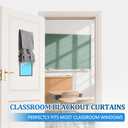 Hahafelt 4 Pcs Classroom Door Window Cover W 8 x L 36 Inch Gray Blackout Shades Curtain for Classroom Windows and Doors Privacy Shades Thermal for Offices Laboratories Rooms Home