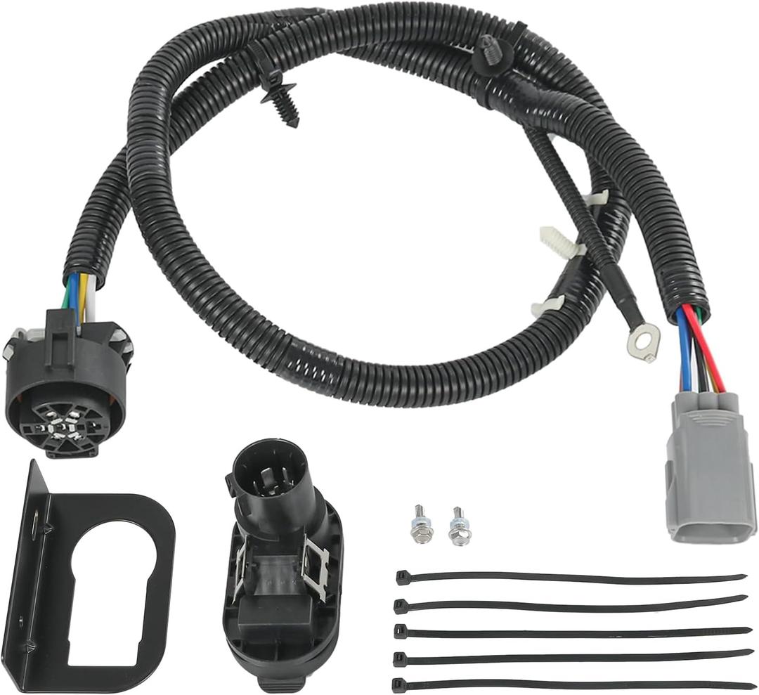 Trailer Hitch Tow Wiring Connector Harness Kit Compatible with 2015-2019 Ford Transit-150, Transit-250, Transit-350, Transit-350 HD Vans Replace# CK4T-13B576-KE, CK4Z-13A576-B, 9U5Z-14489-MAA