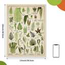 Fainne Set of 6 Plant Poster Vintage Botanical Prints 12 x 16 Inch linen Decorative Wrap Poster Tree Art Picture Vintage Mushroom Floral Nature Decor Cactus Prints