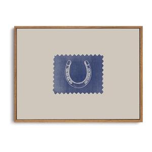 Rustic Horseshoe Digital Download Wall Art Denim Patch Lucky Horseshoe Printable