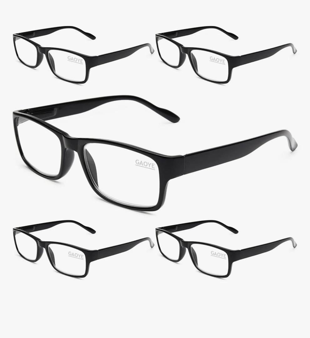 Gaoye Professional Reading Glasses for All Day - Computer Readers with Blue Light Protection - Value Pack