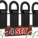 Stake Pocket D Rings Heavy Duty WLC 5200LB Trailer Tie Down Anchors for Flatbed Trucks & Utility Trailers, 2"x4" Stake Pocket Mount with 1/2" Hitch Pin | 4PCS Trailer Accessories D Rings(Black)