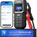 12V Car Battery Tester, TOPDON BT20 Battery Load Tester 100-2000CCA, Cranking&Charging Test via App, Record Voltage History, Automotive Battery Analyzer&Checker for Car Truck SUV Boat